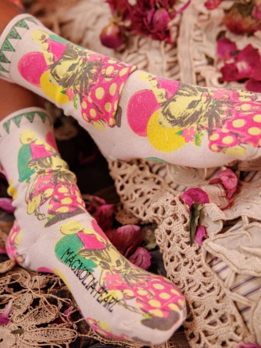 MAGNOLIA PEARl 🌸 Kitty Clown Socks NWT 🔥LIMITED🔥